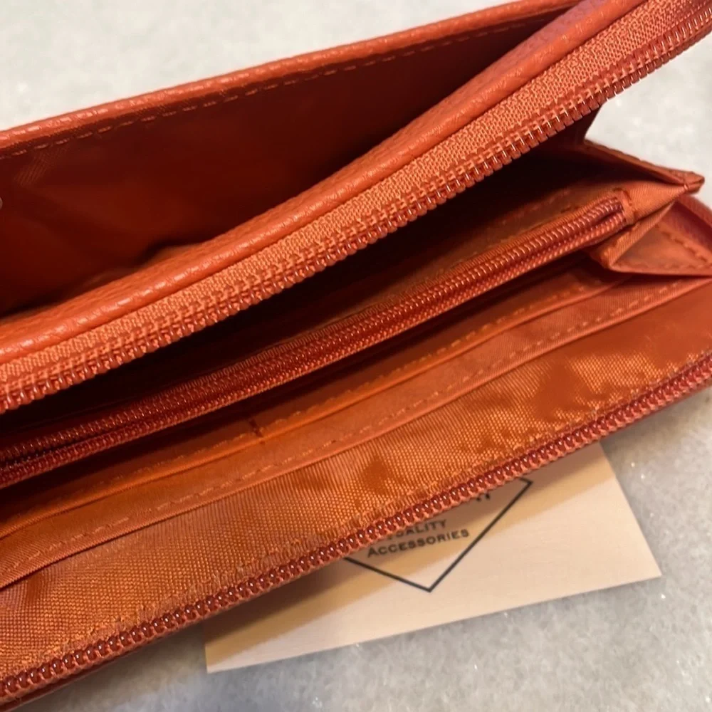 St John’s Bay zip around burnt orange wallet woman New quality accessory OS bag